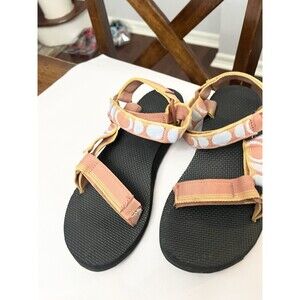 Teva Original Universal Celestial Classic Sandal Size 7 Pink Gray Aztec Hiking